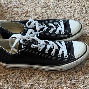 Converse Black and White Lace-Up Sneakers